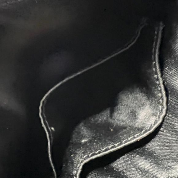 Coach wallet Black Glitter Wristlet coin ID purse gold hardware - Picture 7 of 14